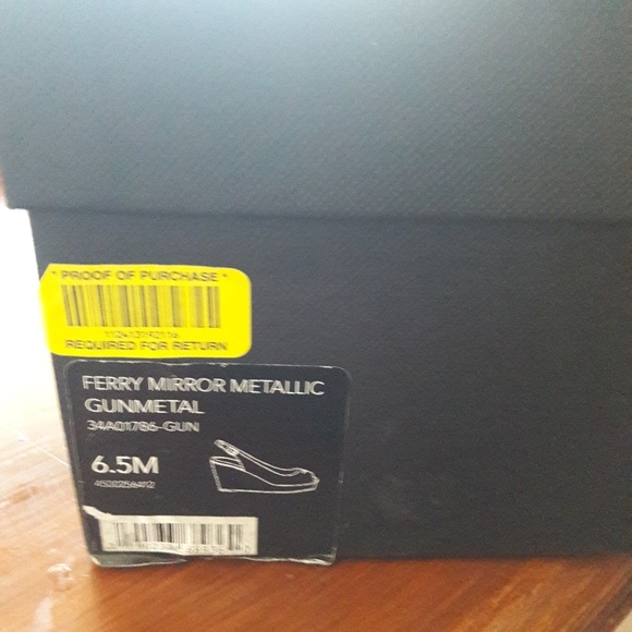 Ginuine Metallic Coach Cork wedges - Picture 2 of 4